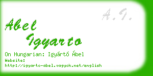 abel igyarto business card